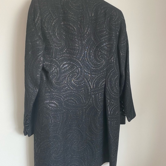 🖤👗Franco Mirabelli shimmery black midi dress and matching jacket size 10. - Picture 5 of 16
